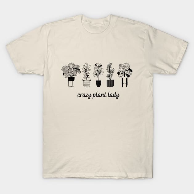 Crazy Plant Lady V1 , Plant lady, Plant Mom T-Shirt by MyWildOak